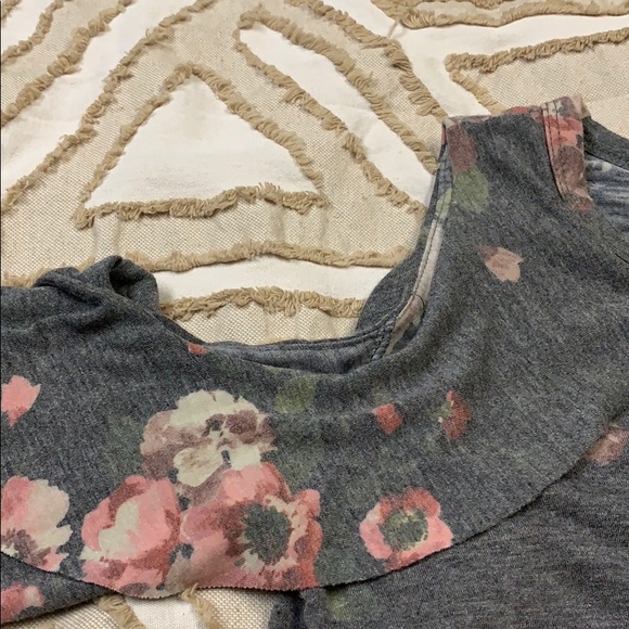 Altar’d State grey floral swing dress- w/pockets! - Picture 3 of 6